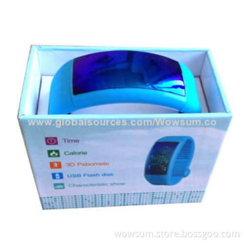 3D Pedometer Watch with USB Flash Drive Calorie burned and Signature Show
